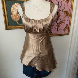 Elegant Satin Sleeveless Top